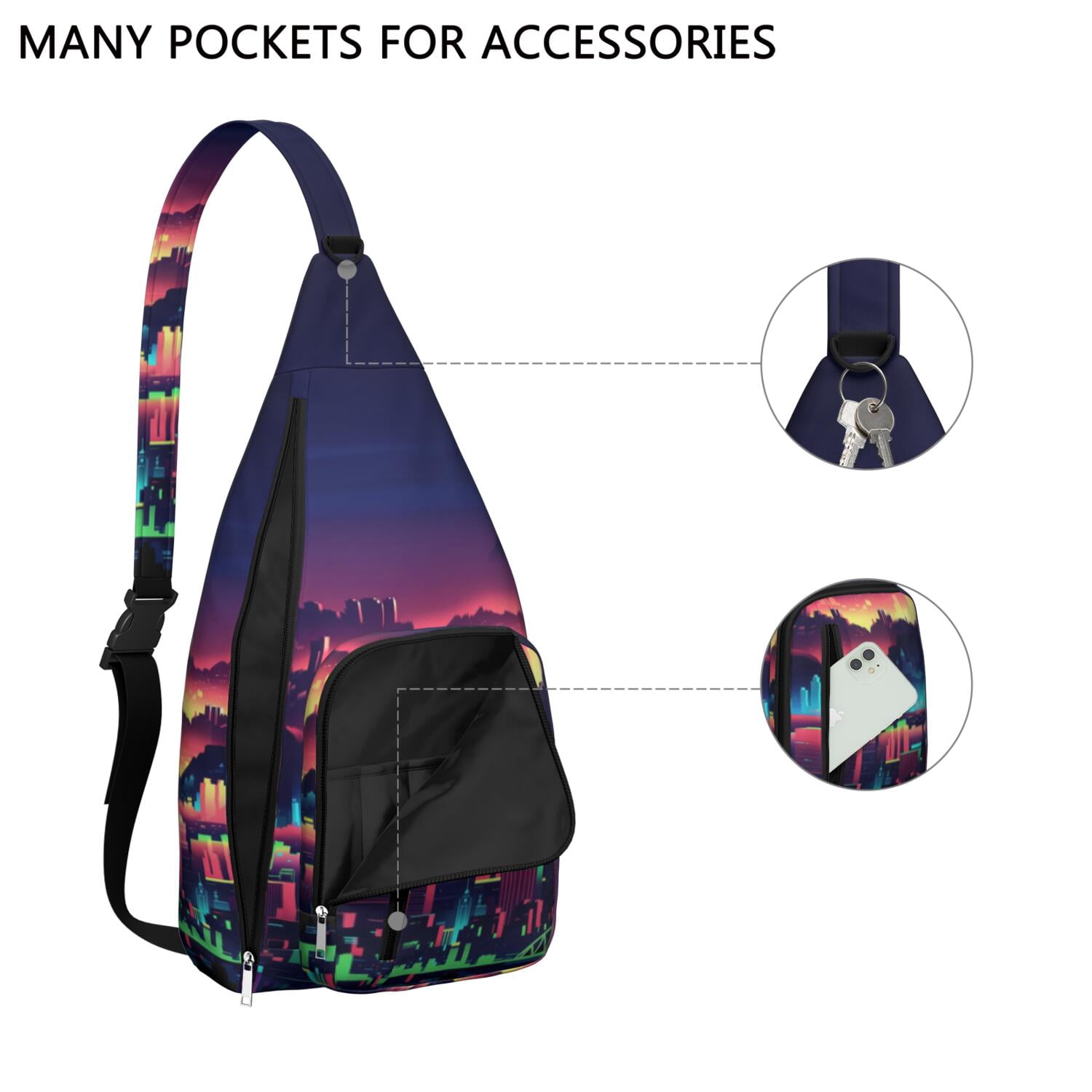 Travel Smart Sling Bag - Vintage Inspired Water-resistant Shoulder Pack for Journey, Commute & Daily Use (Women & Men)