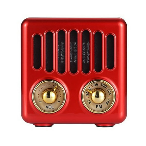 Vintage Radio Retro Bluetooth Speaker FM Radio With Bluetooth 4.2 Old Classic Style (Red) ,Accurate Channel Search