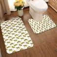thumbnail image 2 of Honeii Leopard Print Pattern Bathroom Anti-Skid Pad Bathroom Mat Vintage Seamless Pattern Not-Slip Toilet Rug Set, 2 of 6