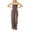 Brown, variant on Cqxid525 Summer clearance sale! Women's Casual Loose Overalls Jumpsuits Sleeveless Wide Leg Long Pant Rompers with Pockets