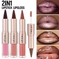 thumbnail image 4 of Lipstick, Lip Gloss, Double Head 2-in-1 Makeup with Matte Lip Liner and Mirror Shine Finish, Long-Lasting Wear, Easy Application for Full, Defined Lips and Versatile Shades Suitable for Day and Night, 4 of 4