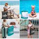 thumbnail image 2 of 2 Pcs Large Travel Laundry Bag Washable Waterproof Wet Dry Bag Dirty Clothes Bag Swimsuit Workout Bag for Gym Clothes Laundry Wet Clothes Swimming Pool Yoga College Dorm (Black+Grey), 2 of 5