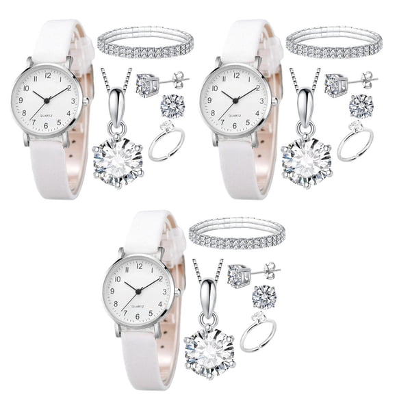 Clasicos Relojes AstraTimeWhite 3Pzas Ø Dial 3cm Longitud 21cm Ancho 1.4cm Grosor 1cm Blanco.
