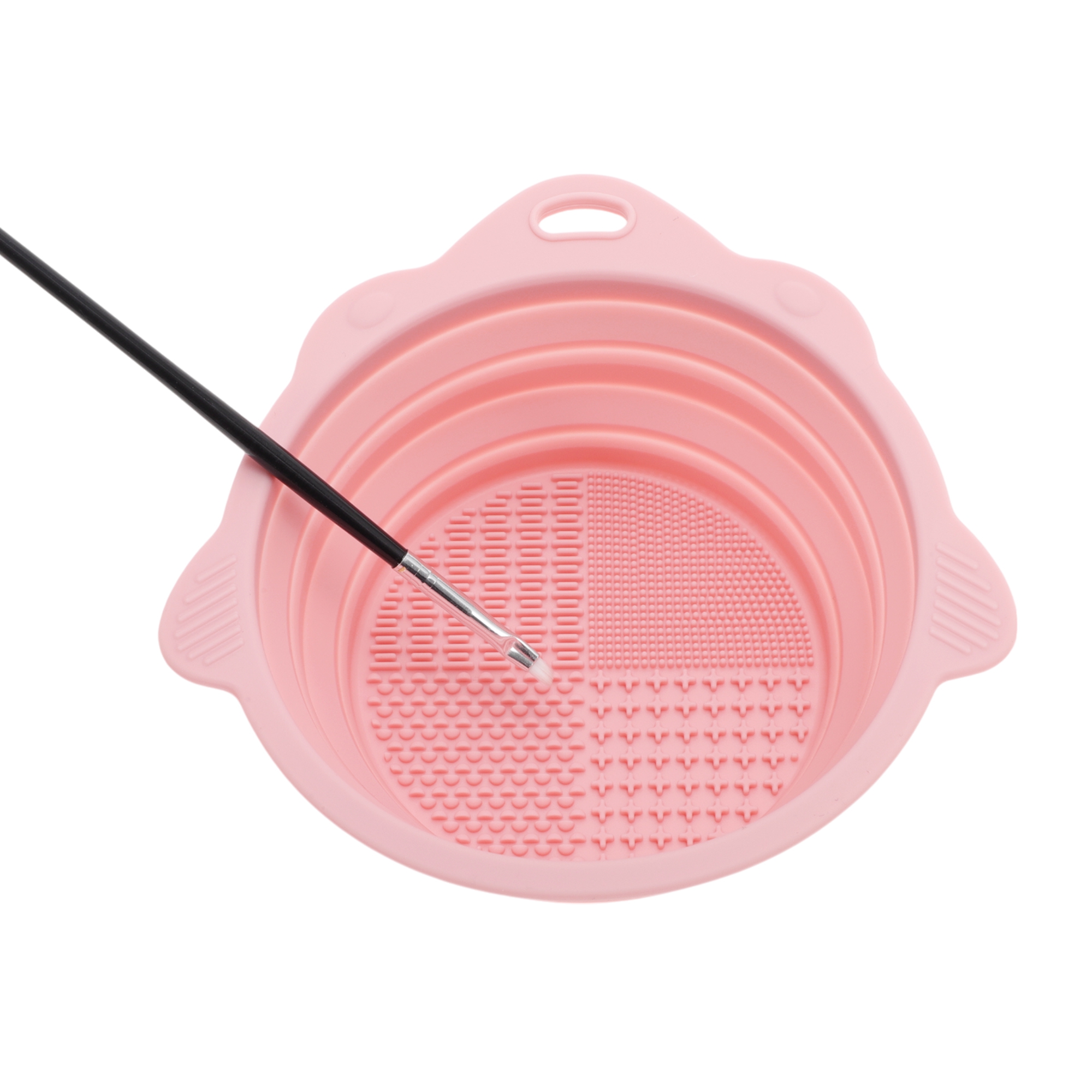 Unique Bargains Portable Foldable Makeup Brush Cleaner for Quick Cleaning Pink
