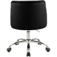 thumbnail image 4 of UrbanPro Velvet Swivel Adjustable Office Chair in Soft Black/Rich Chrome, 4 of 6