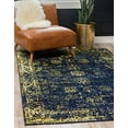 thumbnail image 2 of Unique Loom 3141607 2 ft. 2 in. x 3 ft. Casino Sofia Rectangular Rug, Navy Blue, 2 of 4