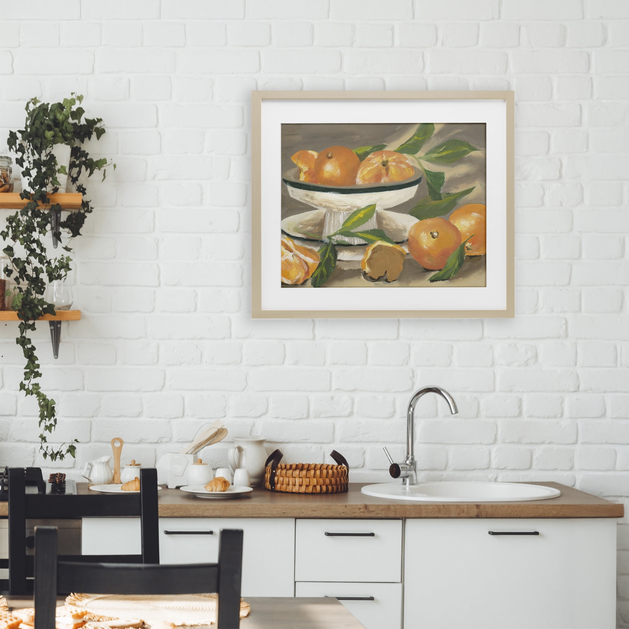 Stupell Industries Oranges in Stillness Birch Framed Print Under Glass, design by Melissa Wang