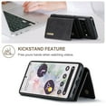 thumbnail image 4 of SaniMore Case for Google Pixel 7 Pro 6.7", PU Leather Case Soft TPU Inner Detachable Magnetic Folding Wallet Card Slots Kickstand Anti-drop Shockproof 360°Protection Case, Black, 4 of 10