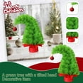 thumbnail image 2 of 2025 & CISIL - Green Christmas Tree Bent Plastic Tree, Artificial Christmas Desktop Home Decor Cloth Bag Base Wrapped For Indoor Desktop Decoration, 2 of 5
