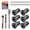 Grey, variant on 39 Pcs Cable Routing Kit Cable Installation Kit Mounting Accessories Including 6 Grommet 3 Drill Bit and 30 Wall Clamp