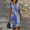 thumbnail image 2 of Pompotops Mode Femmes Casual Été Couleur Unie Manches Courtes Col Rond Tops Blouse, 2 of 8