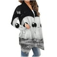 thumbnail image 7 of Kilaqueen Lightweight Cardigans for Women Trendy Open Front Halloween Cardigan Loose Long Sleeve Medium Length Coat Bat Pumpkin Graphic Fall Tunic Shirt, 7 of 7