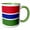 Green/White, variant on 3drose, Flag of the Gambia - Red Blue Green White Horizontal Stripes - West Africa African Country World, 11oz Two-tone Green Mug