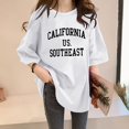thumbnail image 2 of Women T-Shirt Short Sleeve Loose Solid Color Top for Women Casual Daily, 2 of 2