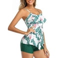 thumbnail image 4 of Womens Flounce Printed Top with Boyshorts Tankini Bathing Suit Two Piece Swimsuits, 4 of 6