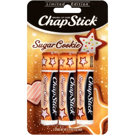 ChapStick Sugar Cookie Flavored Lip Balm Tubes - 0.15 Oz (Pack of 3)