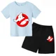 thumbnail image 5 of Conjunto de camiseta de algodón de la película de monstruos de Los Cazafantasmas para niños y niñas, ropa de cumpleaños con temática de verano de dibujos animados de anime, manga corta, 5 of 5