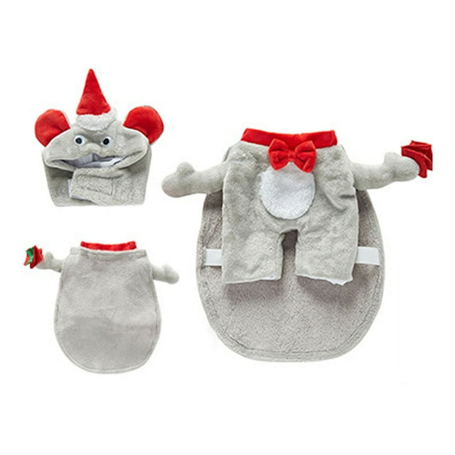 Costume de Cosplay Festif Debout Tenue de Chat de Vacances Tissu Polyester Capuche Design Amusant Fermeture Réglable pour Halloween Xmas Accessoire Photo Petits Moyens Chiens Chats