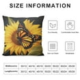 thumbnail image 5 of JEUXUS  Pillow Covers , Sunflower Butterfly Decorative Throw Pillow Covers Flower Sunflower Pillowcase Farmhouse Cushion Cases for Sofa Couch Outdoor Home Decorations, 5 of 5