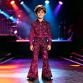 thumbnail image 5 of Vividxx Girls Flare Pants Sparkling Glitter Stage Pants For Girls Sequin Bell Bottom For Party Performances And Everyday Wear Streetwear Trousers 13-14 Years, 5 of 7
