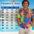 thumbnail image 6 of Uorisanigo Colorful Leaf Matching Couple Outfits Men's Short Sleeve Shirt Casual Plus Size Beach Tops and Women's Summer Dress Sleeveless Size S Flared Hem Hawaiian Partyn Sundress, 6 of 8