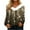 Yellow, variant on Womens Christmas Slim V-Neck Blouses Faux Furry Collar Pullover Star Snowflake Graphic Printed Tees Long Sleeve Tunic Tops Fall Winter Casual Workout Shirt Yellow