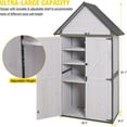thumbnail image 5 of Aivituvin Store Weather-Resistant Metal Frame Storage Shed with Adjustable Shelves, Off-White, 5 of 6