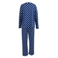 thumbnail image 4 of Women's Lightweight Polka Dot Pajamas Set Long Sleeve Top Long Pants Sleepwear Loungewear, 4 of 9