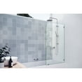 thumbnail image 2 of Glass Warehouse Solaris 30 in. x 58.25 in. Frameless Bathtub Shower Door - Single Fixed Panel Radius Brushed Nickel Nickel Finish, 2 of 5