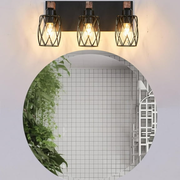 KISRAIS Farmhouse Bathroom Vanity Light with 3/4/5/6/7 Lights for Bathroom, Hallway (Bulb Not Included)