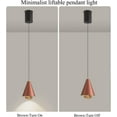 thumbnail image 4 of FSLiving 7W Adjustable Levitate Pendnat Light Retractable Lift Ceiling Light Fixtures with Aluminum&Glass Shade,Indoor Island Light Adjustable Wire Lamp 3000K,Brown - 1 Pack, 4 of 5