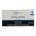 Mainstays Scented Votive Candles, Gray, Cozy Comfort, 4Pack