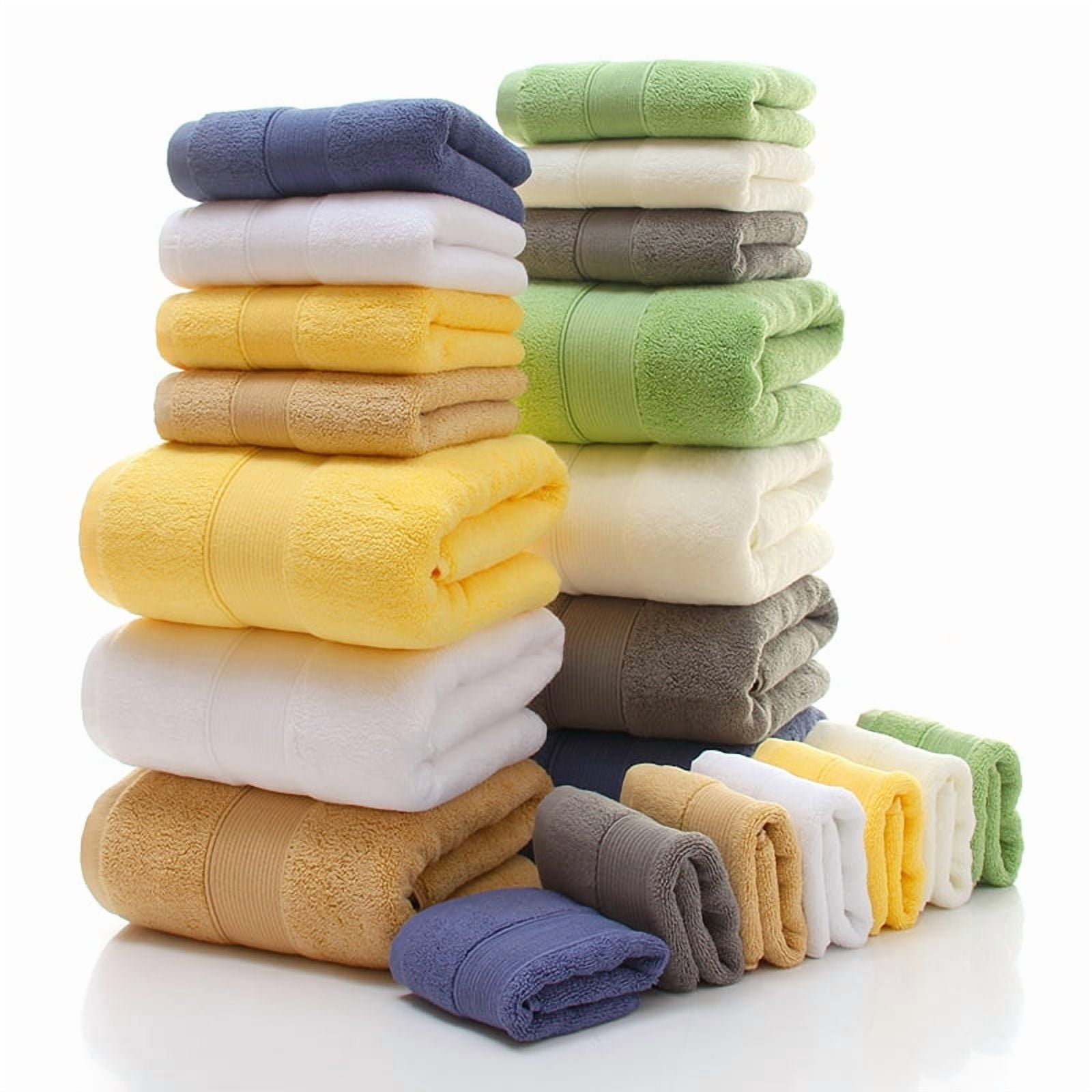 Zhuge 4 Pack 13x30 Inch Cotton Soft Absorbent Decorative Hand Towels, Multipurpose Towels for Bathroom, Bath, Face, Spa, Gym & Kitchen, Green