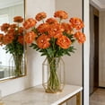 thumbnail image 5 of JHyouerji Artificial Flowers,Orange Artificial Peonies,Silk Peonies Flowers Bouquet for Centerpiece Table Wedding Party Home Decor, 5 of 7
