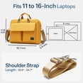 thumbnail image 3 of Aisboks Laptop Briefcase 16 Inch,Business 15.6''Laptop Bag for Women,Water-Resistant Computer Messenger Bag,Laptop Shoulder Bag with Luggage Strap for Work Travel,Mustard Yellow, 3 of 8