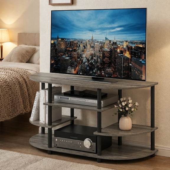 Furinno JAYA Simple Design No Tool TV Stand, French Oak