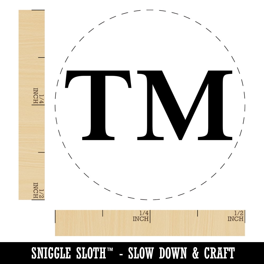 Trademark TM Symbol Self-Inking Rubber Stamp Ink Stamper - Dry Pad (No Ink) - Mini 1/2 Inch