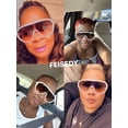 thumbnail image 5 of FEISEDY Oversized One Piece Sunglasses Women Men Fahion Siamese Lenses Retro Design B2580, 5 of 7