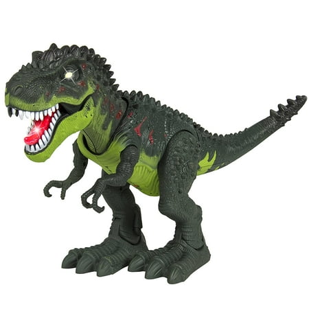 Kids Toy Walking T-Rex Dinosaur Toy Figure With Lights & Sounds, Real (Ark Best Stone Dino)