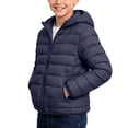 thumbnail image 3 of Lutiedan Hooded Puffer Jackets for Boys Girls Lightweight Zip Up Warm Jackets Casual Windproof Winter Coat with Pocket Size 7-15, 3 of 8