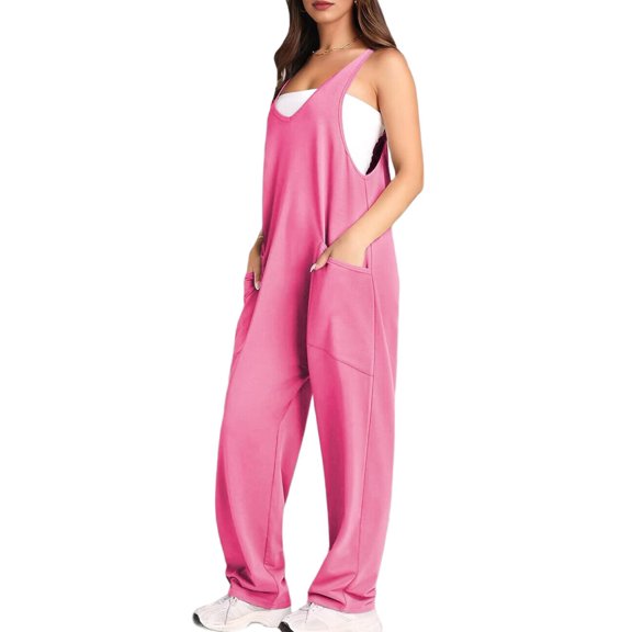 Jumpsuits for Women Casual Sleeveless Rompers Maternity Jumpsuits Baggy Overalls Loose Fit Glitter XL