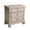 thumbnail image 2 of Bedroom Nightstand With Gray Birch Veneer Wood, Hidden Drawer Storage, 2 Drawers, No Assembly In Gray, Necessary, 2 of 3