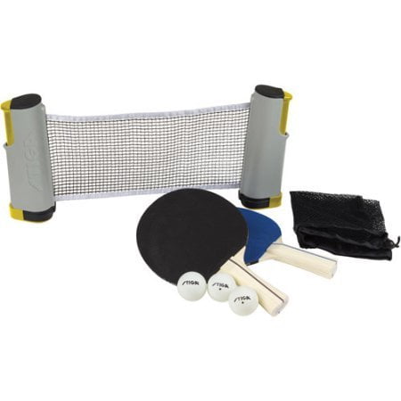 2019 Blue AINAAN Retractable Ping Pong Net Tennis Post Set Replacement Adjustable Any Table Anywhere Portable Holder Cover Case Bag