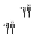 thumbnail image 4 of Sidaley Essager, Cable Micro USB para iPhone, Samsung, Android, teléfono móvil, Cable de carga rápida, Cable magnético, Cable USB negro 2m Tipo-C 2piezas, 4 of 5