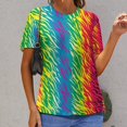 thumbnail image 6 of Animal Print Patterns Women's Short Sleeve T-Shirt Crew Neck Casual Summer Trendy Loose Fit Tops, 6 of 6