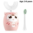 thumbnail image 1 of Cepillo de dientes eléctrico ultrasónico para niños, cabezal de gel de sílice suave, tipo U, 1 of 5