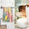 thumbnail image 7 of Yayeee 100% Cotton Hand Towels for Bathroom 16" x 28" Soft Absorbent Kitchen Towel, White Striped Lemon, 7 of 7