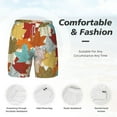 thumbnail image 5 of Sigee Fall Maple Leaves Print Mens Swim Trunks with Compression Liner Quick Dry Swim Stretch Beach Shorts with Pockets,S-3XL, 5 of 7