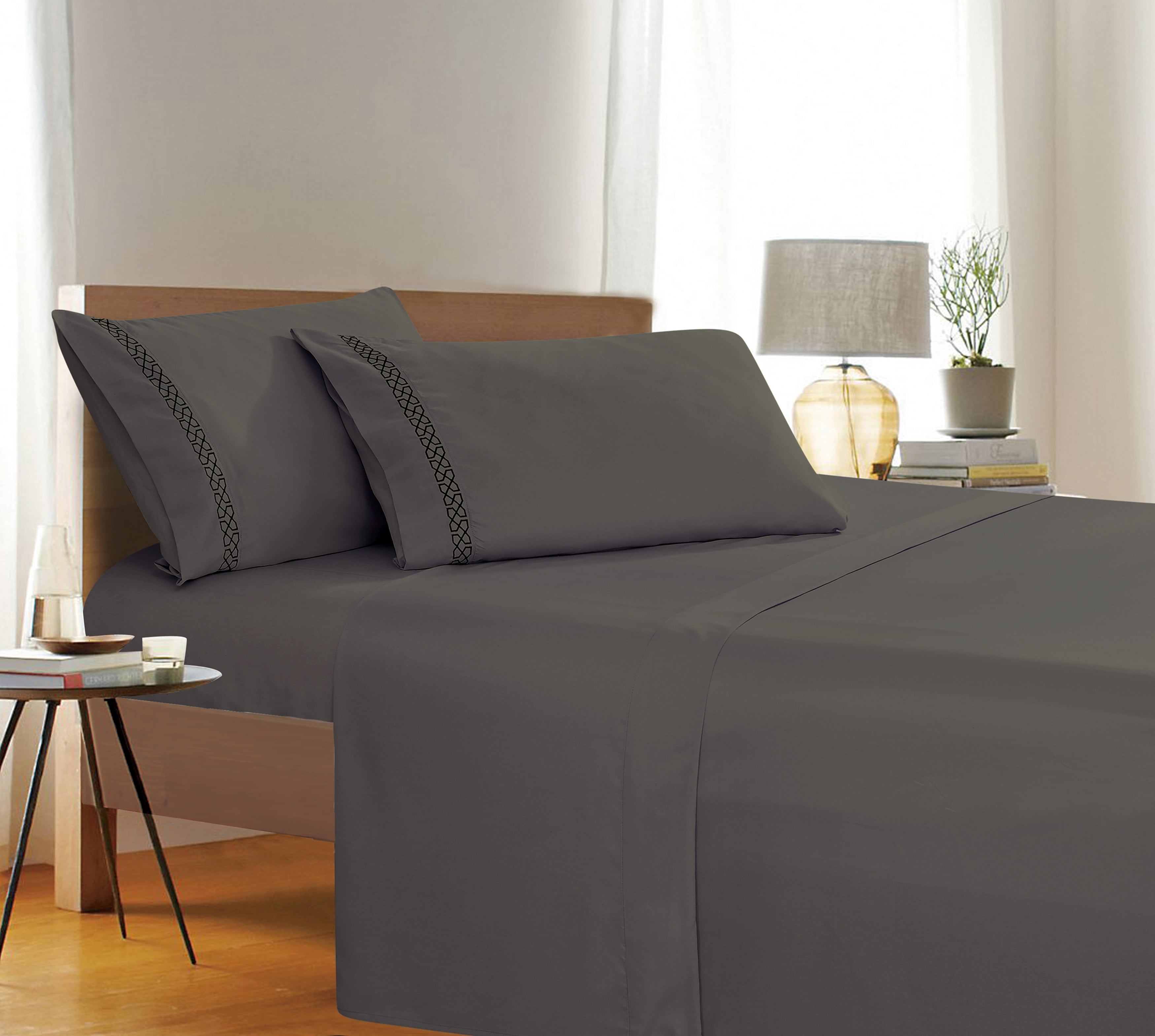 MS WASHED MF SHEET SET GREY STONE QUEEN