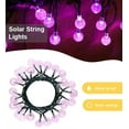 thumbnail image 6 of Perfect Holiday 30 LED Solar String Lights,Waterproof with Bubble Design Bulbs for Outdoor Home decor, Christmas, Parties, Garden - Pink, 6 of 10